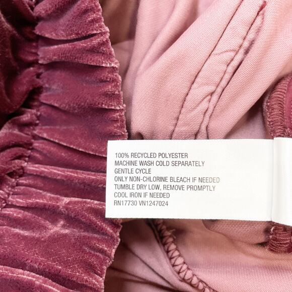 Universal Thread Women's Mid Rise Wide Leg Velvet Cargo Pants Maroon Size L - Picture 4 of 5